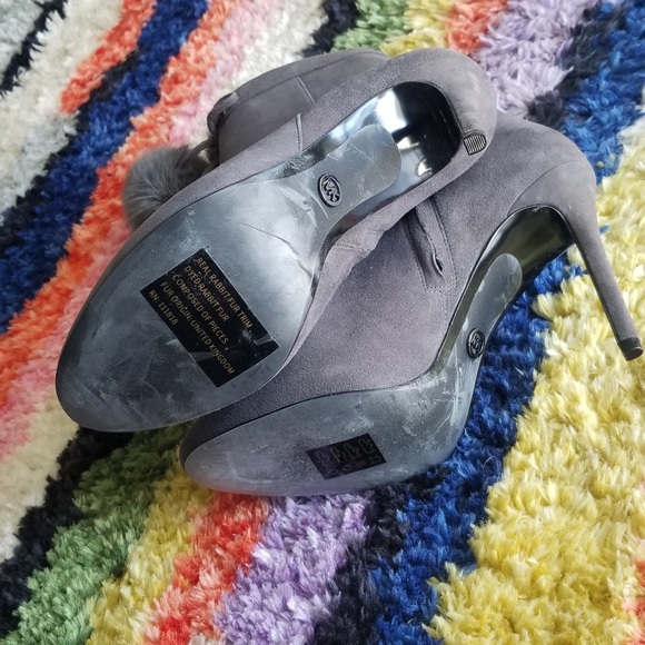 Michael Kors Gray Fur Pom Pom Booties - Picture 4 of 4